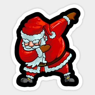 Dabbing Santa Christmas Sticker